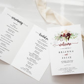 Einfache farbenfrohe klassische, florale Hochzeit Programm