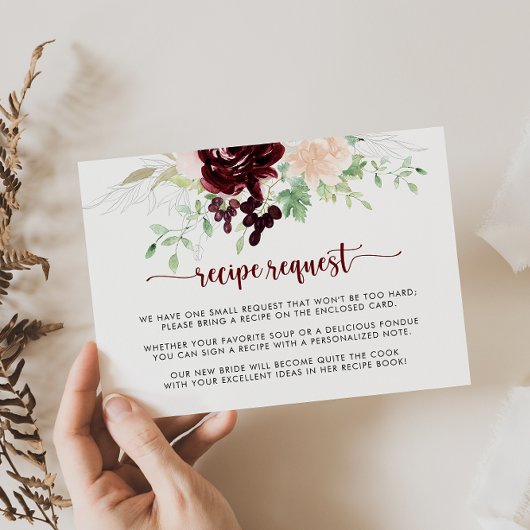 Einfache farbenfrohe klassische Hochzeitsrezepte Begleitkarte