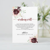 Einfache, farbenfrohe klassische Hochzeitswünsche Begleitkarte (Stehend Vorderseite)