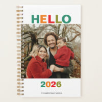 Einfache farbenfrohe moderne Typografie 2026 Foto