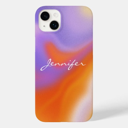 Einfache Farbenfrohe Personalisierte iPhone Case (Rückseite)