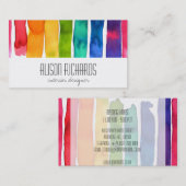 Einfache, farbenfrohe Regenbogenstreifen Visitenkarte (Vorne/Hinten)
