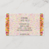 Einfache, farbenfrohe Regenbogenstreifen Visitenkarte (Rückseite)