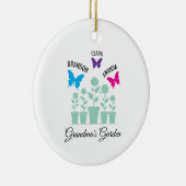 Einfache farbenfrohe Schmetterlinge Großkinder Oma Keramik Ornament (Rechts)