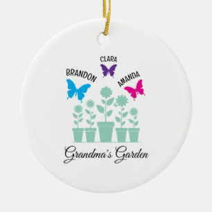 Einfache farbenfrohe Schmetterlinge Großkinder Oma Keramik Ornament