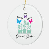 Einfache farbenfrohe Schmetterlinge Großkinder Oma Keramik Ornament (Links)