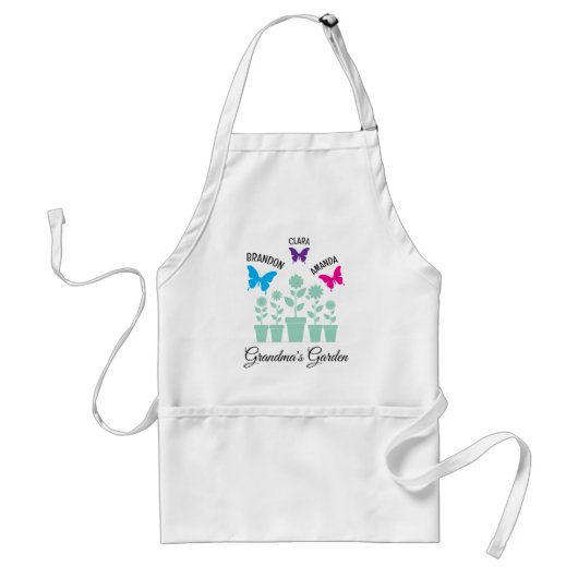Einfache farbenfrohe Schmetterlinge Großkinder Oma Schürze (Vorne)