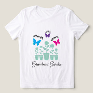 Einfache farbenfrohe Schmetterlinge Großkinder Oma Tri-Blend Shirt