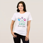 Einfache farbenfrohe Schmetterlinge Großkinder Oma Tri-Blend Shirt (Vorderseite voll)