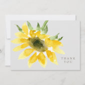 Einfache farbenfrohe Sonnenblumenbeerdigung Vielen Dankeskarte (Vorderseite)