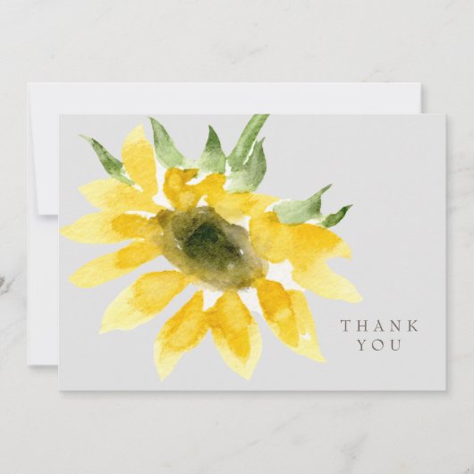 Einfache farbenfrohe Sonnenblumenbeerdigung Vielen Dankeskarte (Vorderseite)