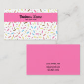 Einfache Farbenfrohe Sprinklen Zuckerguss Ice Crem Visitenkarte (Vorne/Hinten)