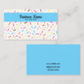 Einfache farbenfrohe Sprinkles Süßwaren Eiscreme Visitenkarte (Vorne/Hinten)