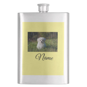 Einfache farbenfrohe Tier-Add-Name-Foto-individuel Flachmann