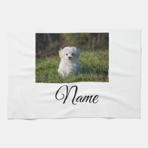 Einfache farbenfrohe Tier-Add-Name-Foto-individuel Geschirrtuch