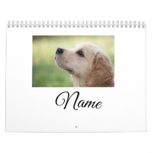 Einfache farbenfrohe Tier-Add-Name-Foto-individuel Kalender