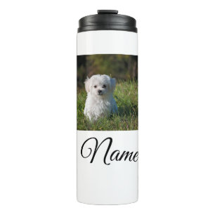 Einfache farbenfrohe Tier-Add-Name-Foto-individuel Thermosbecher