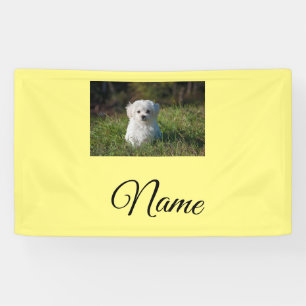 Einfache farbenfrohe Tier-Add-Name-Foto-Wurfdecke Banner