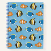 Einfache farbenfrohe tropische Whimsikfische Notizblock (Vorderseite)