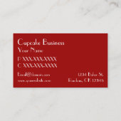 Einfache, farbenfrohe Visitenkarten für Kuchen Visitenkarte (Rückseite)