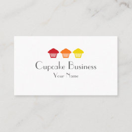 Einfache, farbenfrohe Visitenkarten für Kuchen Visitenkarte