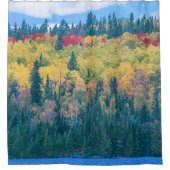 Einfache farbenfrohe Waldbäume Akrylic Artwork | Duschvorhang (Vorderseite)