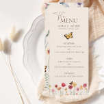 Einfache farbenfrohe Wildblume Blumenhochzeit Menükarte<br><div class="desc">Einfache Wildblume Blumenmenü - Minimalistische botanische Eleganz mit Whimsikaler Touch. Feiern Sie die Blüte der Liebe mit unseren zauberhaften Hochzeitsmenüs mit einer schlichten, aber lebendigen Darstellung farbenfroher Wildblumen. Das minimalistische Design spiegelt das Wesen der natürlichen Schönheit wider und ermöglicht es den Wildblumen, in diesem botanischen Meisterwerk die Bühne in den...</div>