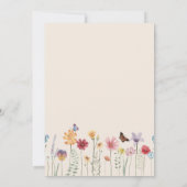 Einfache farbenfrohe Wildblume Blumenstrauß Einladung (Rückseite)