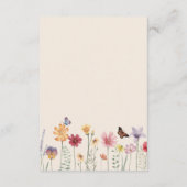 Einfache farbenfrohe Wildblume Blumenzettel Begleitkarte (Rückseite)