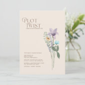 Einfache farbenfrohe Wildblume Plot Drehung Hochze Save The Date (Stehend Vorderseite)
