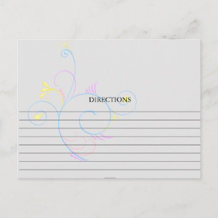 Einfache, farbenfrohe Wirble, wirbelnde Rezeptions Postkarte