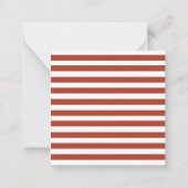 Einfache farbige Blume Script Monogram Stripes Mitteilungskarte (Rückseite)