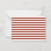 Einfache farbige Blume Script Monogram Stripes Mitteilungskarte (Rückseite)