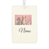 Einfache farbige Foto hinzufügen Autolufterfrischer (Rückseite)