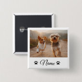 Einfache farbige Foto-Namenssammlung Button (Vorne & Hinten)