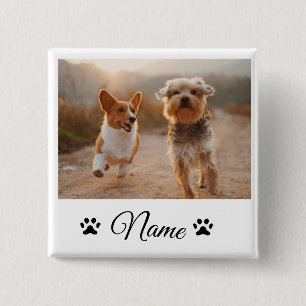 Einfache farbige Foto-Namenssammlung Button