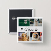 Einfache farbige Foto-Namenssammlung Button (Vorne & Hinten)