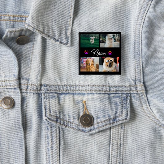 Einfache farbige Foto-Namenssammlung Button (Beispiel)