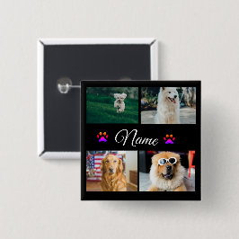 Einfache farbige Foto-Namenssammlung Button