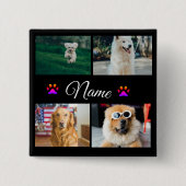 Einfache farbige Foto-Namenssammlung Button (Vorderseite)