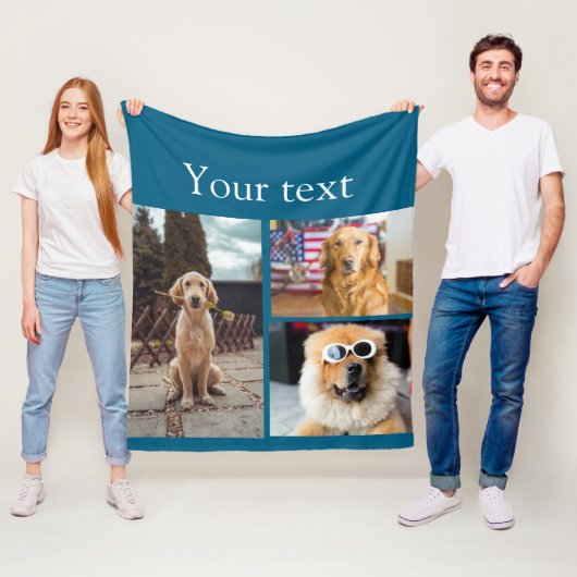 Einfache farbige Foto-Namenssammlung Fleecedecke (Beispiel)