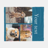 Einfache farbige Foto-Namenssammlung Fleecedecke (Vorderseite (Horizontal))