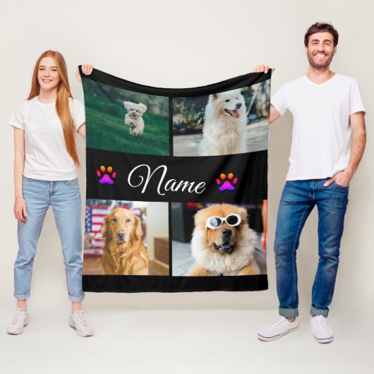 Einfache farbige Foto-Namenssammlung Fleecedecke (Beispiel)