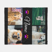 Einfache farbige Foto-Namenssammlung Fleecedecke (Vorderseite (Horizontal))