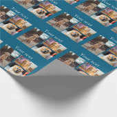 Einfache farbige Foto-Namenssammlung Geschenkpapier (Ecke)