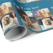 Einfache farbige Foto-Namenssammlung Geschenkpapier (Rolleneckpunkt)