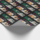 Einfache farbige Foto-Namenssammlung Geschenkpapier (Ecke)