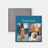 Einfache farbige Foto-Namenssammlung Magnet (Vorderseite/Rückseite)