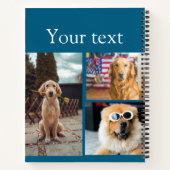 Einfache farbige Foto-Namenssammlung Notizblock (Rückseite)