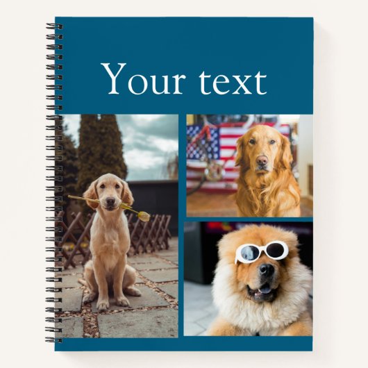 Einfache farbige Foto-Namenssammlung Notizblock (Vorderseite)